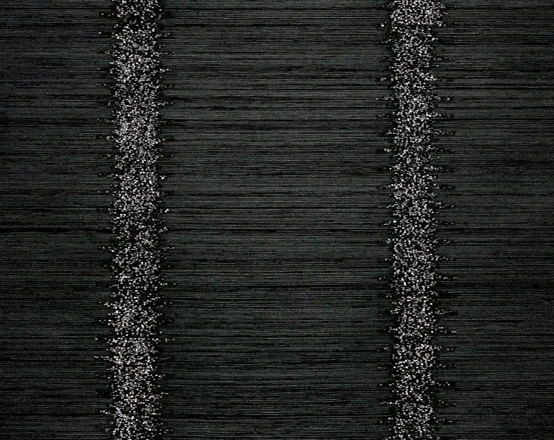 Veronica Beaded Grasscloth Carbon SCWP883860004 by Scalamandre Designer Wallpaper