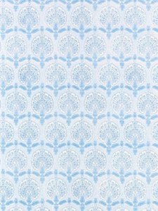 Karanfil Block Print Wallpaper Sky SCWP885600004 by Scalamandre Wallpaper