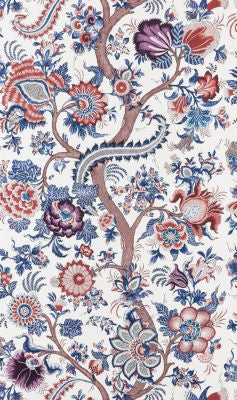 Metropolitan Palampore Red Multi SCWP885610004 by Scalamandre Wallpaper THE METROPOLITAN MUSEUM OF ART U.S.A. Horizontal: 45.25" and Vertical: 27" 27 - Fabric Carolina -