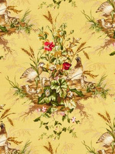 Scalamandre Fabric Edwin'S Covey Linen Print Multi On Mustard