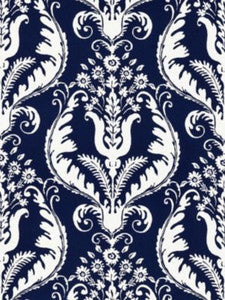 Scalamandre Fabric Primavera Linen Print Navy