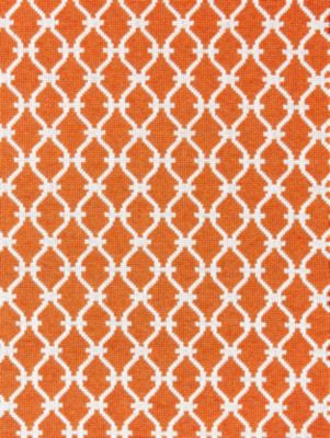 Trellis Weave Mandarin SC270090005 by Scalamandre Designer Fabric ORIANA 77% COTTON 20% POLYESTER 3% NYLON U.S.A. HEAVY DUTY Horizontal: 2.125" and Vertical: 1.75" 53 - Swanky Fabrics -