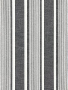Scalamandre Fabric Wellfleet Stripe Carbon