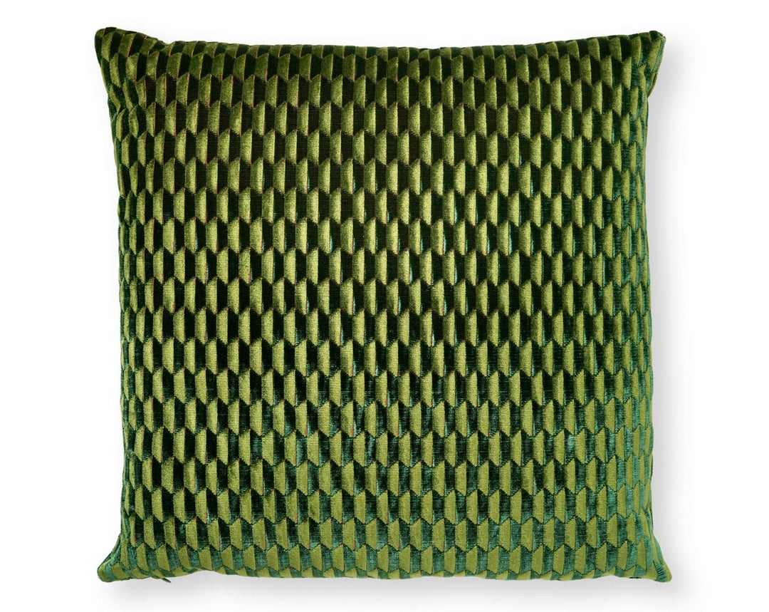 Allegra Velvet Pillow 22 X 22 - Emerald SCALLEPILL0005 by Scalamandre Designer Pillow