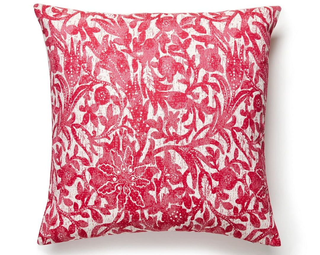 Bali Floral Outdoor Pillow 22 X 22 - Hibiscus SCBALIPILL0005 by Scalamandre Designer Pillow