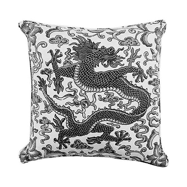 Chi'En Dragon Pillow/Charcoal Sc 0005Dragonpil by The House of Scalamandre
 Pillow 52% LINEN;48% COTTON LIGHT DUTY Horizontal: and Vertical: - Fabric Carolina -