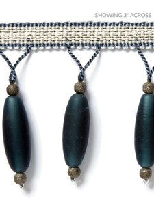 Scalamandre Trim Vionnet Beaded Fringe Petrol