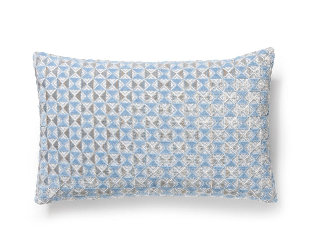 Parlor Velvet Pillow 14 X 22 - Bluebell SCLBDK273240005 by Scalamandre Designer Pillow