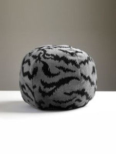 Scalamandre Pillows Tigre Pillow 12 Dia - Silver & Black