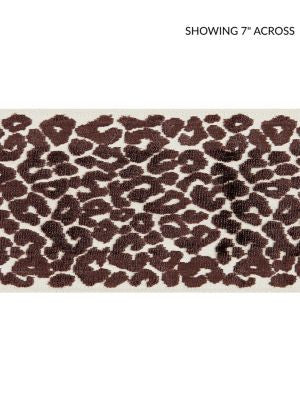 <p>Leopard Velvet Tape Espresso SCT32770005 by Scalamandre Trim</p><p><strong>Required Minimum Quantity Purchase: Fabrics by the yard 1 YARD MINIMUM </p><p>Book: ORIANA</p><p>Content: 50% VISCOSE 50% COTTON</p><p>Origin: INDIA</p><p>Performance: LIGHT DUTY</p><p>Repeat: Horizontal: 5.25" and Vertical: </p><p>Width: 4.25</p>