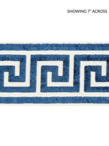 Scalamandre Trim Greek Key Velvet Tape Indigo