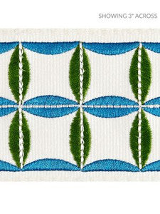 Scalamandre Trim Fiori Embroidered Tape Peacock
