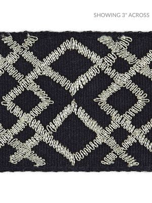 <p>Lattice Tape Graphite SCT32950005 by Scalamandre Trim</p><p><strong>Required Minimum Quantity Purchase: Fabrics by the yard 1 YARD MINIMUM </p><p>Book: MODERN LUXURY</p><p>Content: 70% COTTON 30% VISCOSE</p><p>Origin: INDIA</p><p>Performance: LIGHT DUTY</p><p>Repeat: Horizontal: 3.75" and Vertical: </p><p>Width: 2.75</p>