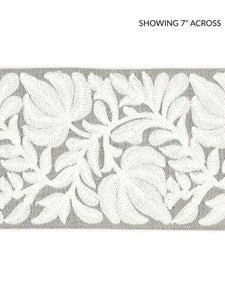 Scalamandre Trim Coventry Embroidered Tape French Grey