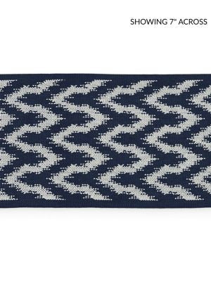 Seychelles Tape Indigo SCT33090005 by Scalamandre Designer Trim ISOLA INDOOR / OUTDOOR 100% POLYOLEFIN UNITED KINGDOM HEAVY DUTY Horizontal: .5" and Vertical: 3.5 - Swanky Fabrics -