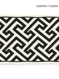 Scalamandre Trim Labyrinth Embroidered Tape Noir