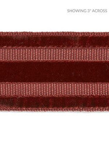 Scalamandre Trim Runway Velvet Tape Henna
