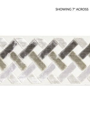 <p>Parquet Velvet Tape Flagstone SCT33260005 by Scalamandre Trim</p><p><strong>Required Minimum Quantity Purchase: Fabrics by the yard 1 YARD MINIMUM </p><p>Book: PACIFICA</p><p>Content: 50% VISCOSE 50% COTTON</p><p>Origin: INDIA</p><p>Performance: MEDIUM DUTY</p><p>Repeat: Horizontal: 1.5" and Vertical: </p><p>Width: 3.75</p>