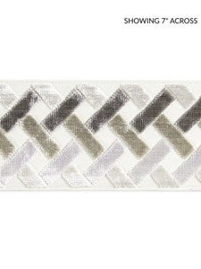 Scalamandre Trim Parquet Velvet Tape Flagstone