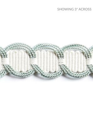 Crescent Braid Spa SCV12480005 by Scalamandre Designer Trim NOVANTA PASSEMENTERIE 56% FIBRANNE 28% COTTON 16% RAYON CHINA LIGHT DUTY Horizontal: 0.875" and Vertical: 0" 1.25 - Swanky Fabrics -