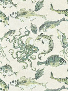 Scalamandre Wallpaper Mikonos Green & Eggshell