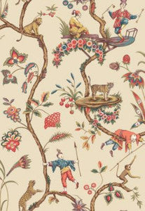 Scalamandre Wallpaper Chinoise Exotique Ecru