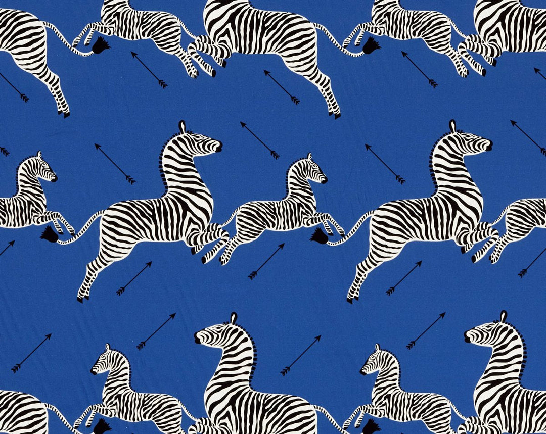 Zebras Petite Denim SC166410006 by Scalamandre Designer Fabric