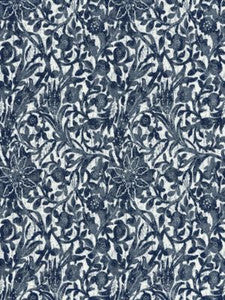 Scalamandre Fabric Bali Floral Ultramarine