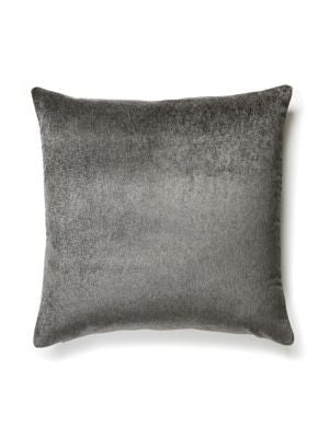 Bay Velvet Outdoor Pillow 22 X 22 - Charcoal SCBAYPILL0006 by Scalamandre Designer Pillows 100% SOLUTION DYED ACRYLIC U.S.A. Horizontal: and Vertical: 0 - Swanky Fabrics -
