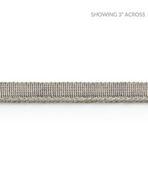 Sanna Linen Cord Fog SCC3110006 by Scalamandre Designer Trim NORDEN 100% LINEN BELGIUM LIGHT DUTY Horizontal: and Vertical: 0.13 - Swanky Fabrics -