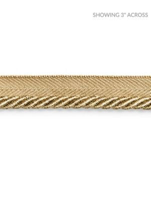 Boulevard Cord Camel SCC3140006 by Scalamandre Designer Trim NOVANTA PASSEMENTERIE 15% POLYESTER 1% ACRYLIC, 48% COTTON 19% RAYON 17% FIBRANNE CHINA LIGHT DUTY Horizontal: 0" and Vertical: 0" 0.25 - Swanky Fabrics -