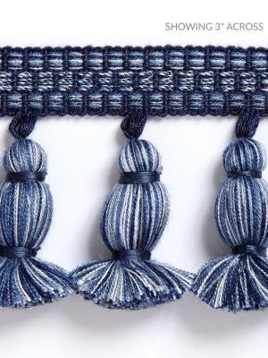 Halsey Onion Fringe Indigo SCFT14990006 by Scalamandre Designer Trim HAMPTONS TRIMMINGS 57% ACRYLIC 38% VISCOSE 5% POLYESTER CHINA LIGHT DUTY Horizontal: and Vertical: 3 - Swanky Fabrics -