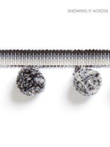 Scalamandre Trim Osborne Pom Pom Fringe Charcoal