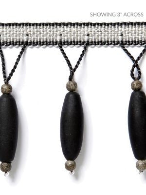 <p>Vionnet Beaded Fringe Jet SCFX15010006 by Scalamandre Trim</p><p><strong>Required Minimum Quantity Purchase: Fabrics by the yard 1 YARD MINIMUM </p><p>Book: MERCHANTE</p><p>Content: 91% GLASS 5% METALLIC 4% VISCOSE</p><p>Origin: INDIA</p><p>Performance: LIGHT DUTY</p><p>Repeat: Horizontal: and Vertical: 1.125"</p><p>Width: 3.13</p>