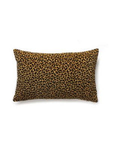 Scalamandre Pillows Panthera Velvet Pillow 14 X 22 - Ebony