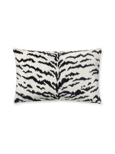 Scalamandre Pillows Tigre Pillow 14 X 22 - Off-White & Black