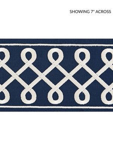 Scalamandre Trim Soutache Embroidered Tape Navy
