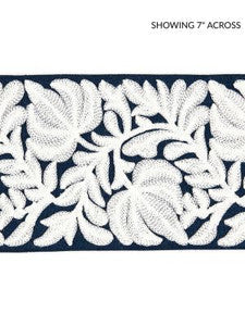 Scalamandre Trim Coventry Embroidered Tape Navy
