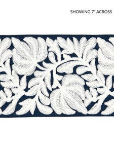 Scalamandre Trim Coventry Embroidered Tape Navy