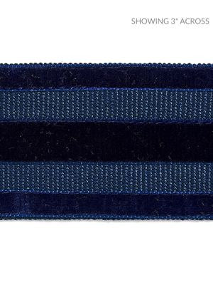 <p>Runway Velvet Tape Deep Sea SCT33250006 by Scalamandre Trim</p><p><strong>Required Minimum Quantity Purchase: Fabrics by the yard 1 YARD MINIMUM </p><p>Book: PACIFICA</p><p>Content: 80% VISCOSE 20% POLYAMIDE</p><p>Origin: GERMANY</p><p>Performance: LIGHT DUTY</p><p>Repeat: Horizontal: 0" and Vertical: </p><p>Width: 2.25</p>