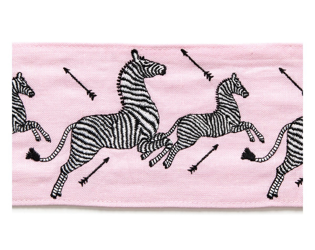 Zebras Embroidered Tape Peony SCT33320006 by Scalamandre Designer Trim