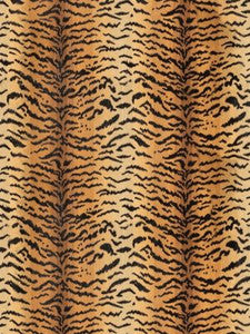 Scalamandre Fabric Tigre Ivory, Gold & Black