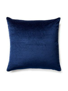 Scalamandre Pillows Bay Velvet Outdoor Pillow 22 X 22 - Navy