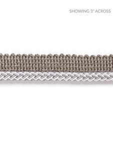 Scalamandre Trim Georgica Braided Cord Silver Grey