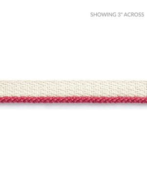 Tortola Twisted Cord Hibiscus SCC3120007 by Scalamandre Designer Trim ISOLA INDOOR / OUTDOOR 99% POLYOLEFIN, 1% POLYESTER UNITED KINGDOM HEAVY DUTY Horizontal: and Vertical: 0.13 - Swanky Fabrics -