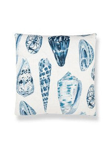 Scalamandre Pillows Coquina Linen Print Pillow 22 X 22 - Porcelain