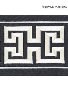 Scalamandre Trim Imperial Embroidered Tape Charcoal