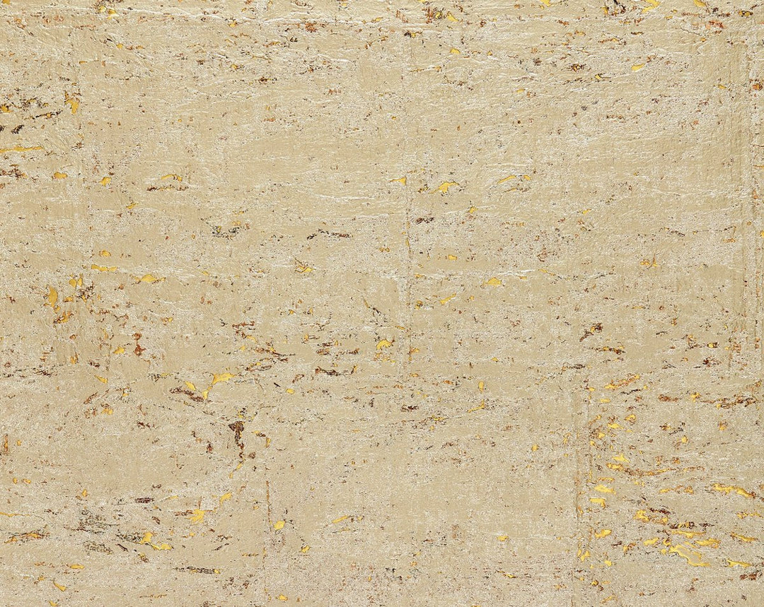 Metal Cork White Gold SCWP883360007 by Scalamandre Designer Wallpaper