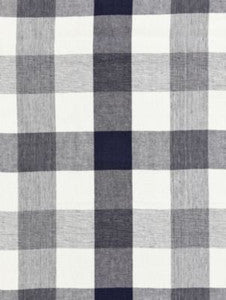 Scalamandre Fabric Westport Linen Plaid Navy