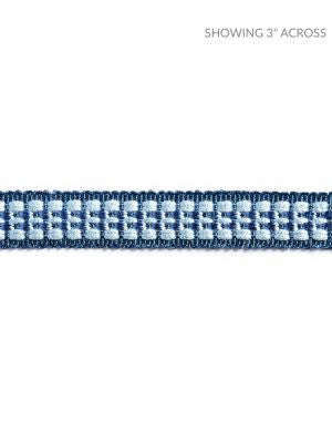 Helena Braid Blue Jay SCV12500008 by Scalamandre Designer Trim NOVANTA PASSEMENTERIE 59% RAYON 41% FIBRANNE CHINA LIGHT DUTY Horizontal: 0" and Vertical: 0" 0.63 - Swanky Fabrics -